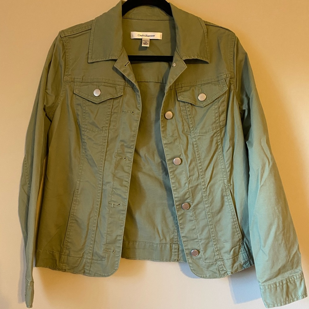 Croft and Barrow Olive Green Button-Up Jacket